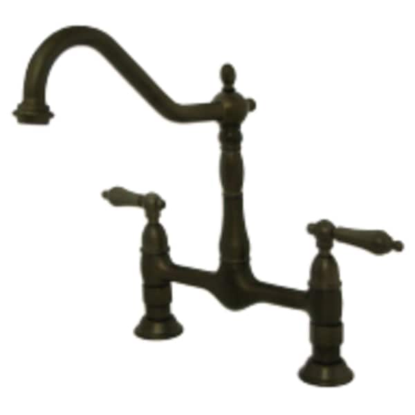 KS1175AL Heritage Bridge Kitchen Faucet, Oil Rubbed Bronze